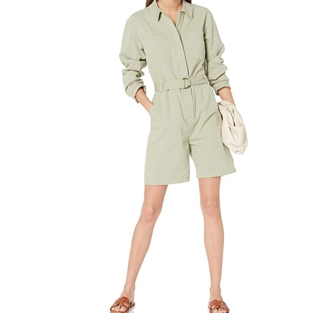 NWT The Drop Women's Karla Utility Vintage Short Jumpsuit Size XL Utilitarian